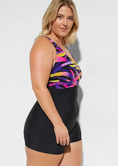 Hurtigt&oslash;rkende sportsbadedrakt med ben, bonprix