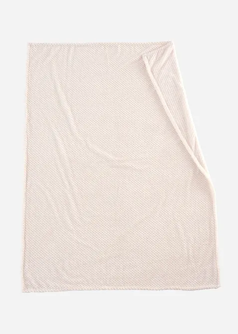 Mykt fleecepledd i materiale med bikakestruktur, bonprix