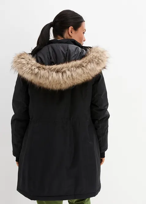 Varmende kåpe med fuskepels, vannavstøtende, bonprix