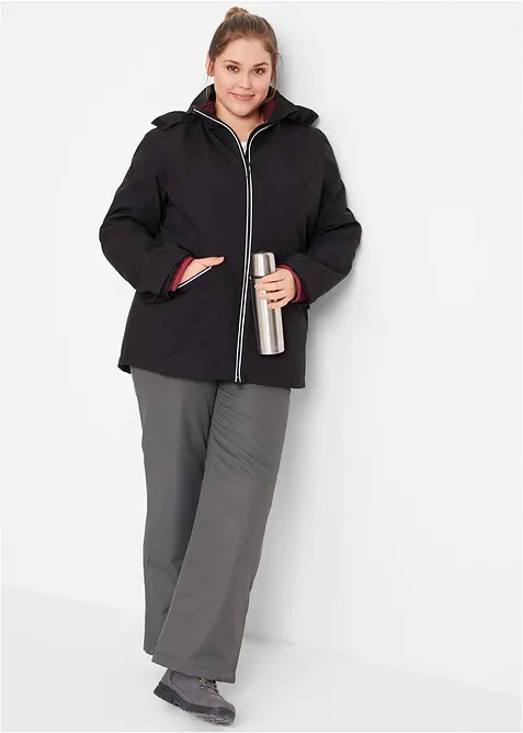 Outdoor-funkjsonsjakke, 3-i-1, med strikket fleece innvendig, bonprix