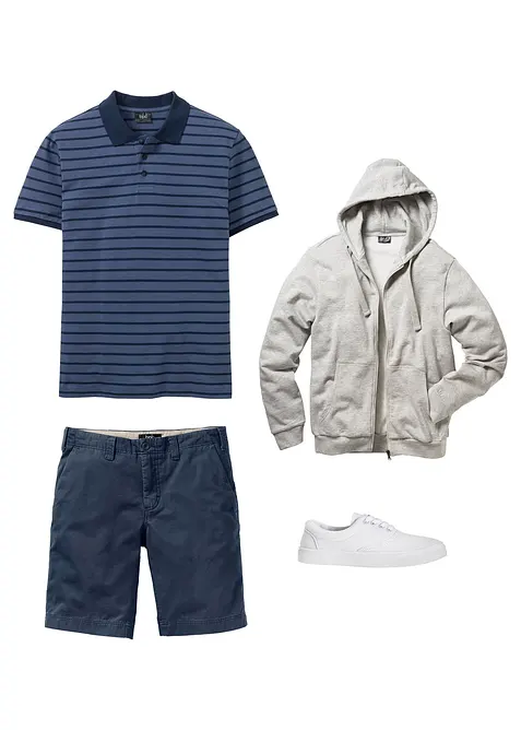 Chinos-bermuda i 100% bomull, Regular Fit, bonprix
