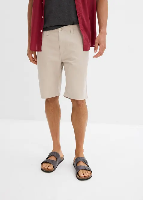 Chinos-bermuda i ren bomull, Regular Fit, bonprix