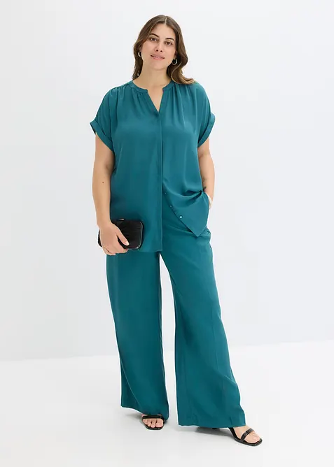 Blusetunika i georgette-materiale, bonprix