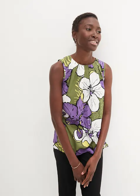 Blusetopp i viskose, bonprix