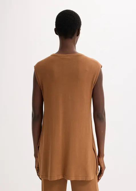 Lang finstrikket vest, bonprix