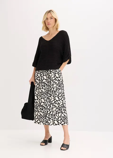 Grovstrikket genser av b&aring;ndgarn, bonprix