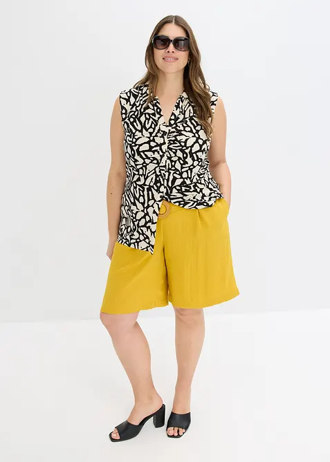 Ermeløs topp med rynking, bonprix