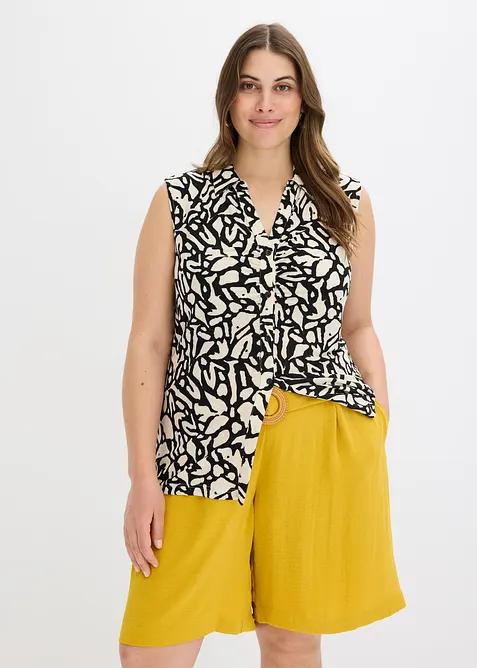 Ermeløs topp med rynking, bonprix