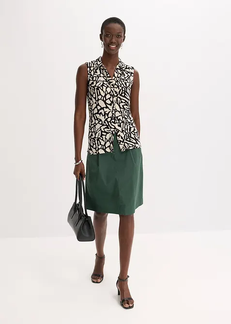 Ermeløs topp med rynking, bonprix