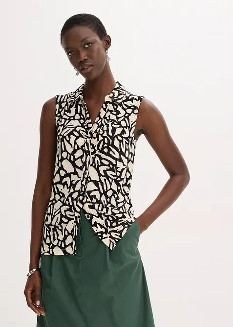 Ermeløs topp med rynking, bonprix