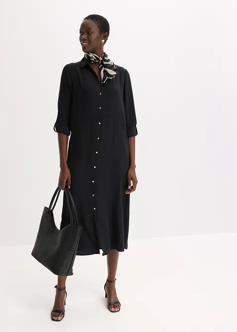 Skjortekjole med blonder i formstabilt materiale, bonprix