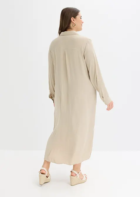 Skjortekjole med blonder i formstabilt materiale, bonprix