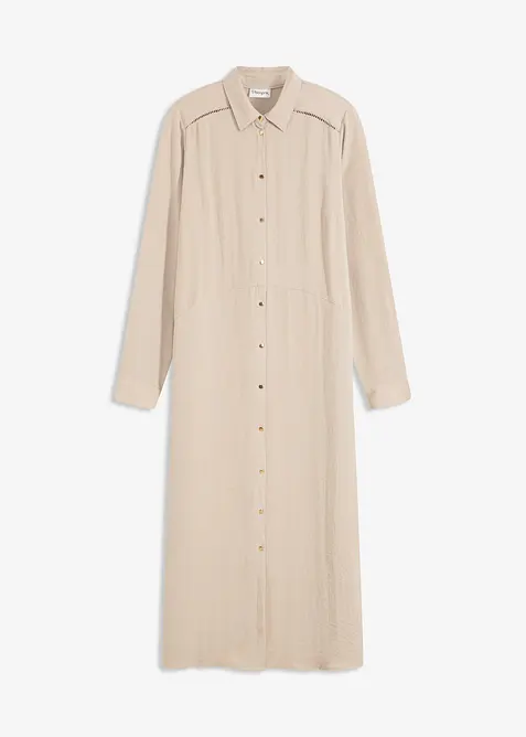 Skjortekjole med blonder i formstabilt materiale, bonprix