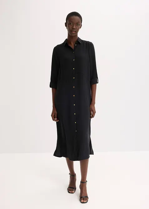 Skjortekjole med blonder i formstabilt materiale, bonprix