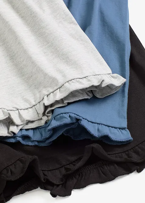 Kort nattshorts i 100% økologisk bomull (3-pack), bonprix