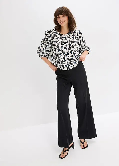 Kortermet bluse i strukturmateriale, bonprix