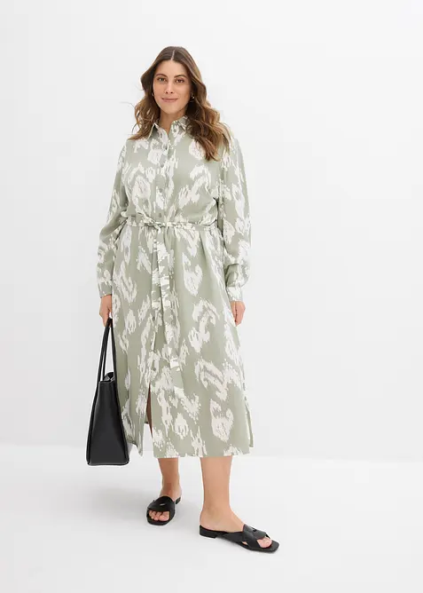 Skjortekjole i lett viskose, bonprix