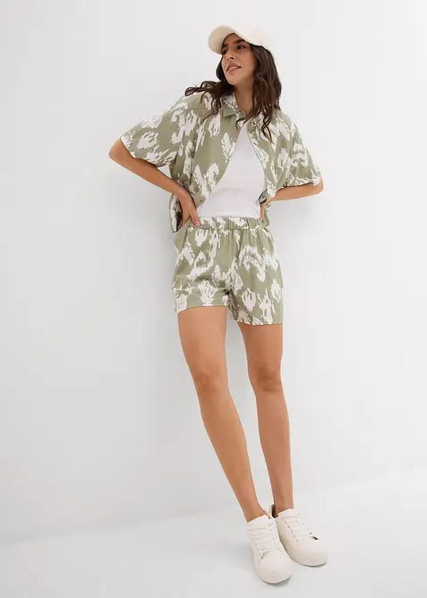 Viskosebluse med folklore trykk, bonprix