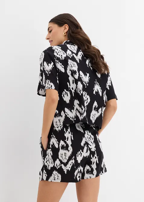 Viskosebluse med folklore trykk, bonprix