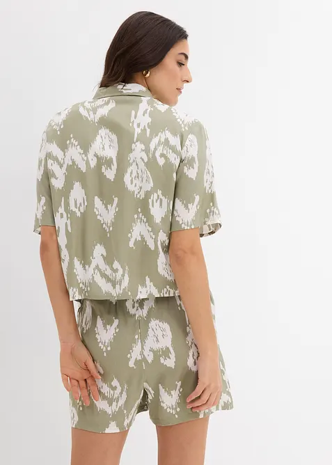 Viskosebluse med folklore trykk, bonprix