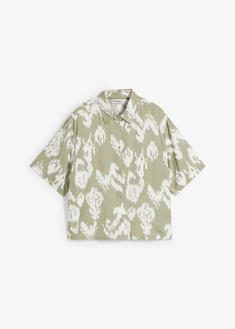 Viskosebluse med folklore trykk, bonprix