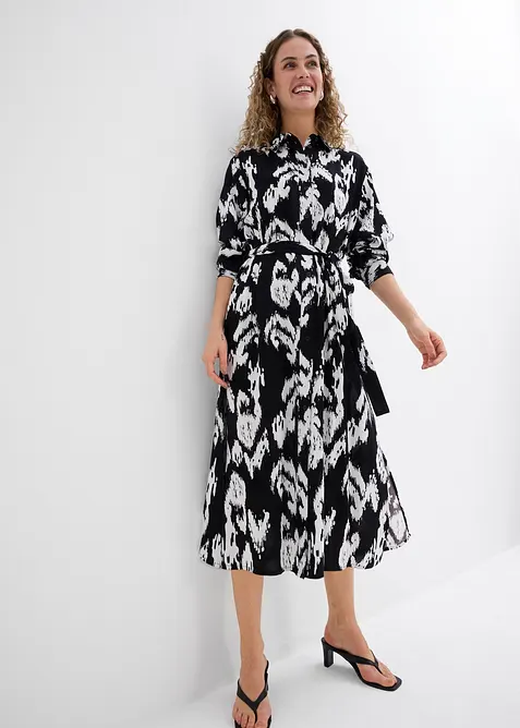 Skjortekjole i lett viskose, bonprix