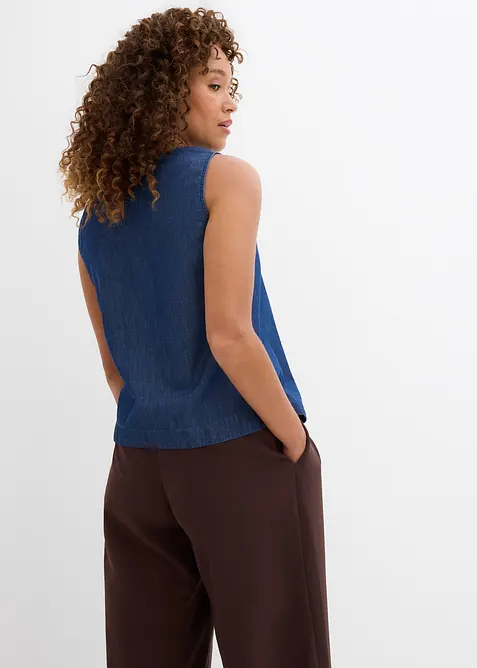 Denimbluse i økologisk bomull, bonprix