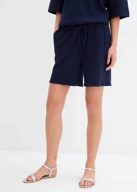 Shorts i strukturmateriale av 100% bomull, bonprix