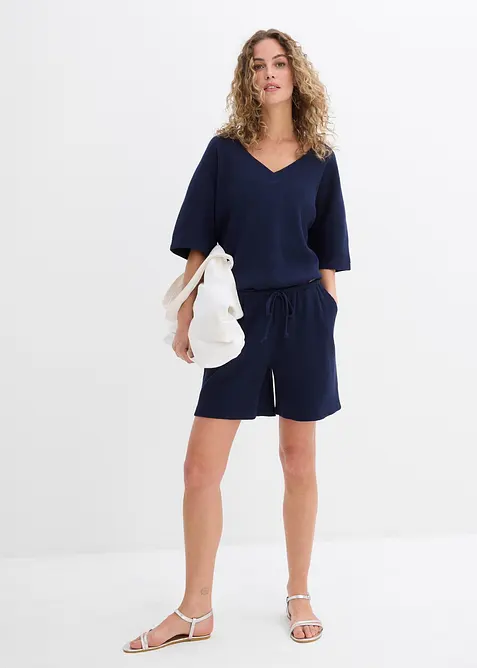 Shorts i strukturmateriale av 100% bomull, bonprix