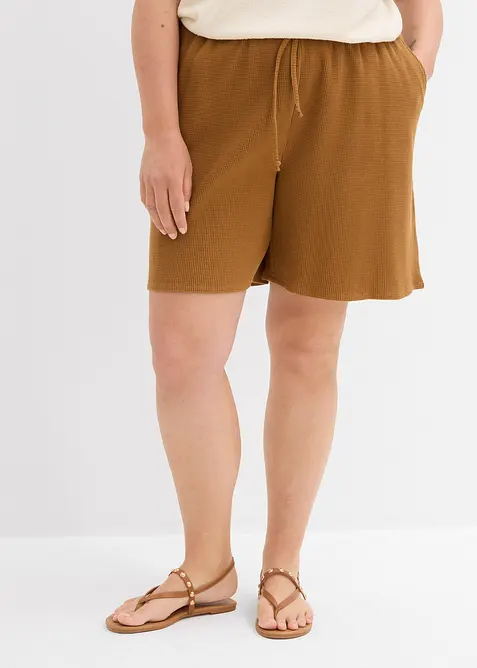 Shorts i strukturmateriale av 100% bomull, bonprix