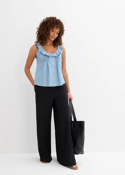 Denimbluse i økologisk bomull, bonprix