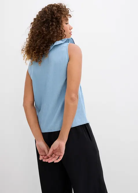 Denimbluse i økologisk bomull, bonprix