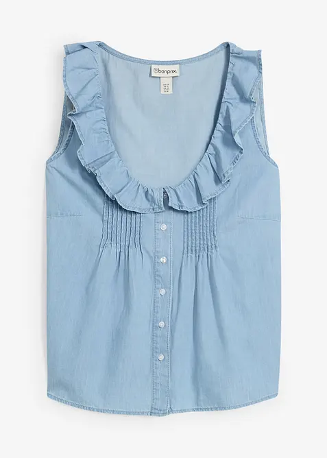 Denimbluse i økologisk bomull, bonprix