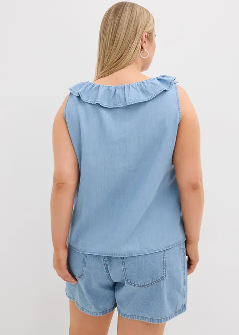 Denimbluse i økologisk bomull, bonprix