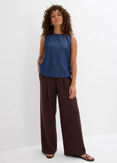 Denimbluse i økologisk bomull, bonprix