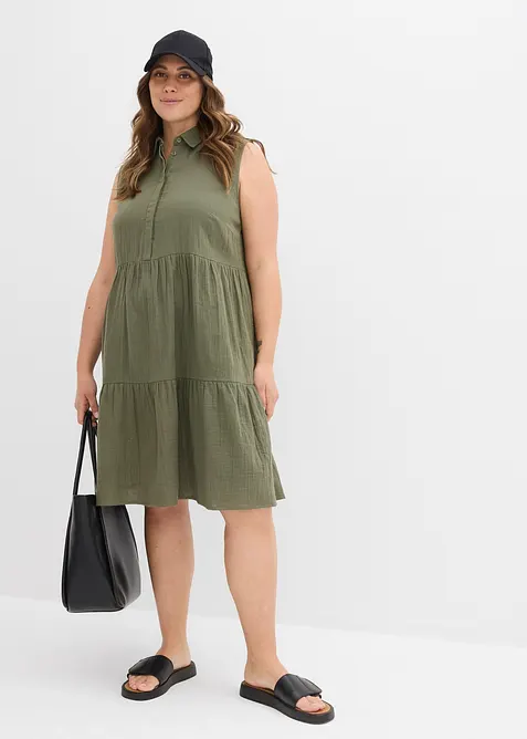 Tunikakjole i lett musselin, bonprix