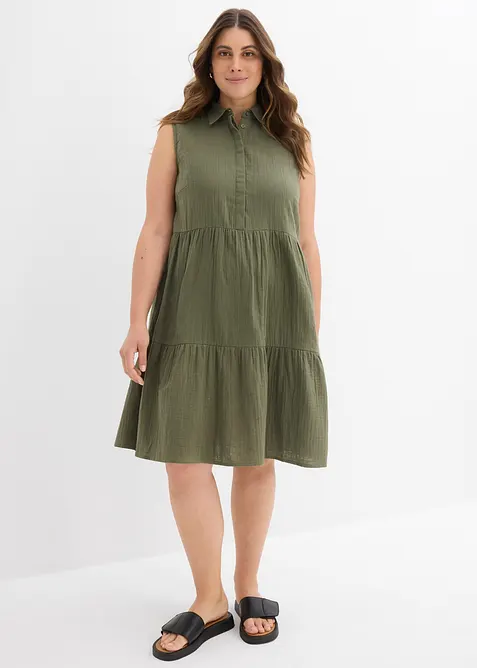 Tunikakjole i lett musselin, bonprix