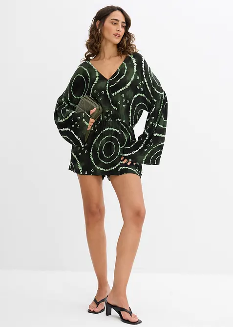 Kort jumpsuit i lett viskose, bonprix