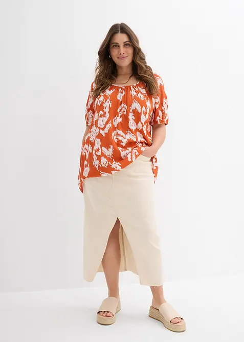 Tunikabluse i myk viskose, bonprix