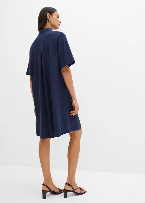 Kjole med krage i 100% bomull, bonprix