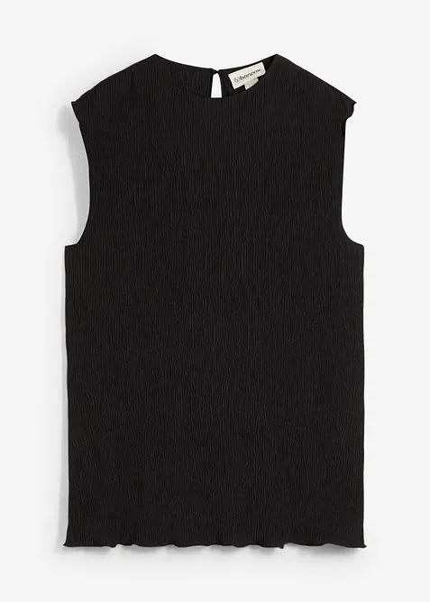 Crinkle topp i strukturmateriale, bonprix