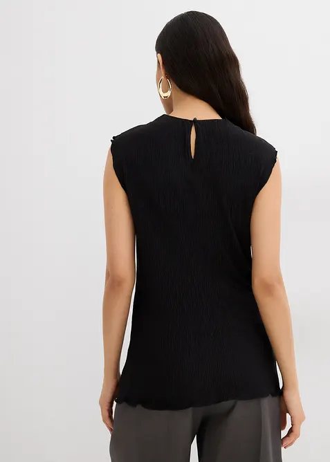 Crinkle topp i strukturmateriale, bonprix