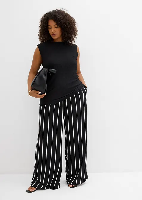 Crinkle topp i strukturmateriale, bonprix