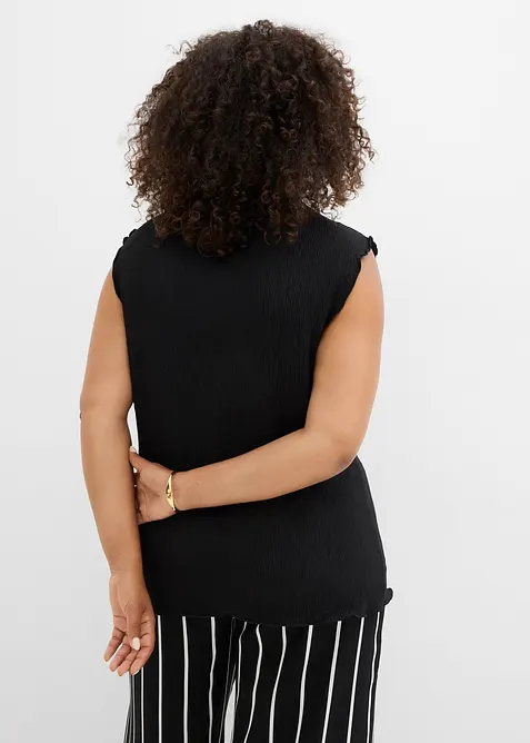 Crinkle topp i strukturmateriale, bonprix