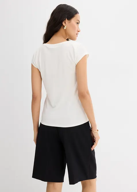 Ribbet topp i myk modalmiks, bonprix