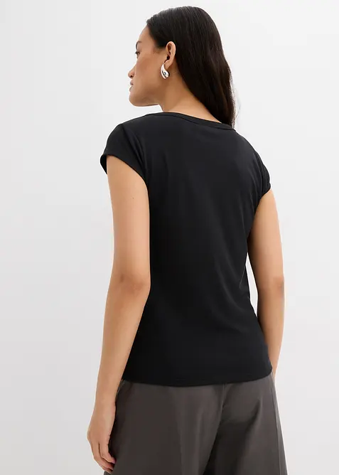 Ribbet topp i myk modalmiks, bonprix