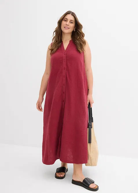 Skjortekjole i musselin, bonprix