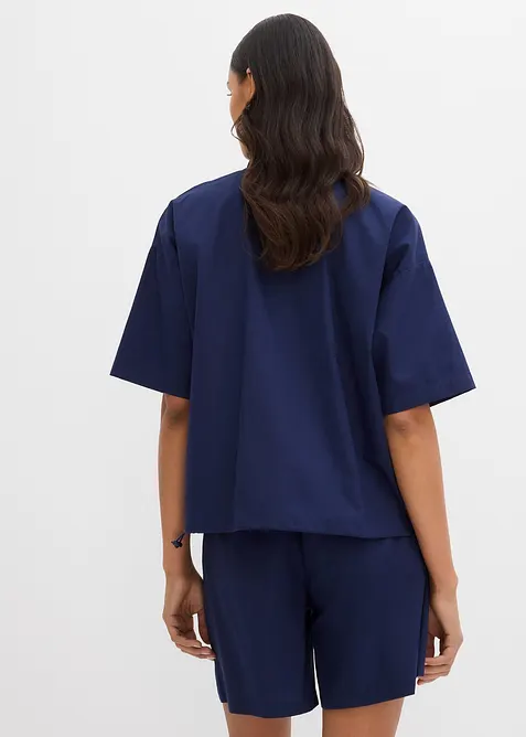 Oversized bluse av ren bomull, bonprix