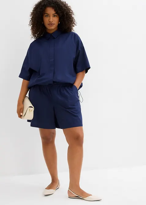Oversized bluse av ren bomull, bonprix