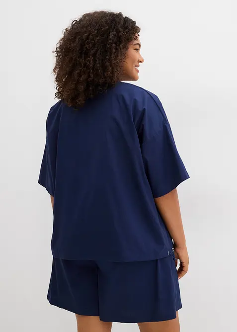 Oversized bluse av ren bomull, bonprix